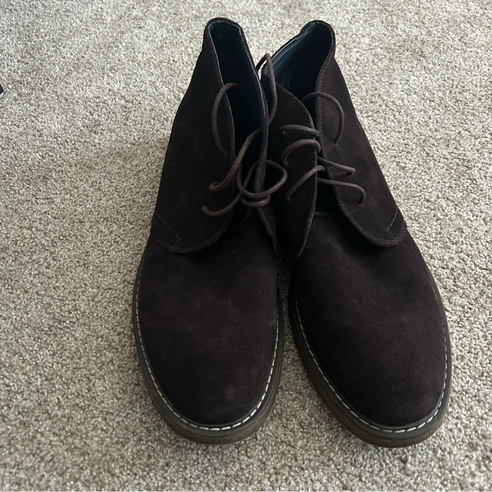 Joseph Abboud chocolates brown suede memory foam chukka boot 13